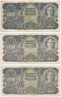 Ausztria 1945. 100Sch (3x) T:III
Austria 1945. 100 Schilling (3x) C:F 
Krause 118 - Non Classés