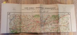 820 - CARTE DE L'AEROCLUB DE FRANCE - VANNES - 1/200000è - 1930 - Blondel La Rougery - Karten/Atlanten