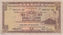 Hongkong 1971. 5D T:III 
Hong Kong 1971. 5 Dollars C:F 
Krause 181.d - Ohne Zuordnung