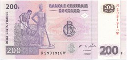 Kongó 2007. 200Fr T:I
Congo 2007. 200 Francs C:UNC - Sin Clasificación