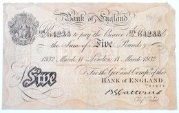 Nagy-Britannia 1932. 5Ł Vízjeles Papíron T:III-
Great Britain 1932. 5 Pounds On Watermarked Paper C:VG
Krause KM#328a - Unclassified