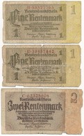 Vegyes: Németország / Weimari Köztársaság 1929. 10M (2x) + Német Harmadik Birodalom 1937. 1M (2x) + 1937. 2M + Románia 1 - Non Classés