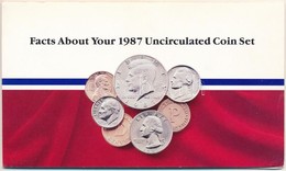Amerikai Egyesült Államok 1987D 1c-1/2$ (6db, 5xklf) + 'Denver' Zseton Forgalmi Sor Fóliatokban Tanúsítvánnyal T:1, 1- P - Unclassified