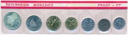 Ausztria 1972. 2gr-10Sch (7xklf) Forgalmi Sor Lezárt Fólia Tokban T:1 (eredetileg PP) Tokon Ragasztásnyom
Austria 1972.  - Unclassified