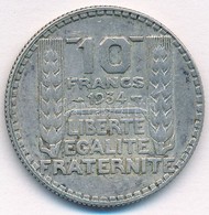 Franciaország 1934. 10Fr Ag T:2 Patina 
France 1934. 10 Francs Ag C:XF Patina 
Krause KM#878 - Unclassified