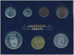 Hollandia 1980. 1c-2 1/2G (6klf Db) + Zseton Forgalmi Sor Szettben T:1- Patina 
Netherlands 1980. 1 Cent - 2 1/2 Gulden  - Unclassified