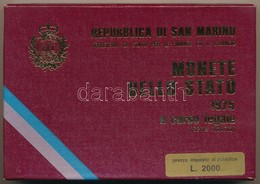 San Marino 1975. 1L-20L (5xklf) Forgalmi Sor Eredeti Tokban, Ismeretterjesztő Leírással T:1 
San Marino 1975. 1 Lira - 2 - Zonder Classificatie