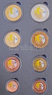 Vatikán 2009. 1c-2E (8xklf) Próbaveret Forgalmi Sor, Kissé Kopott Díszkiadásban T:1,1- 
Vatican 2009. 1 Cent - 2 Euro (8 - Ohne Zuordnung