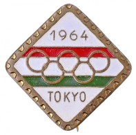 1964. 'Tokyo Olimpia' Zománcozott Jelvény (16x16mm) T:1 - Unclassified