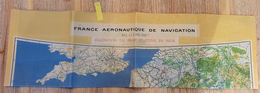 849 - CARTE DE FRANCE AERONAUTIQUE De Navigation - 1953 - Kaarten & Atlas