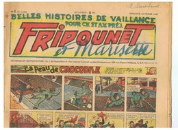 Fripounet Et Marisette La Peau De Crocodile 2 ème Année N°5 Du 16/02/1947 - Fripounet