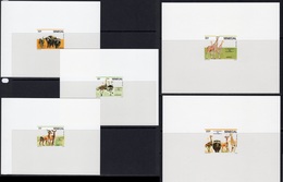 Senegal 1986, Girafes, Bufaloes, Ostriches, 5Deluxe  Block - Autruches