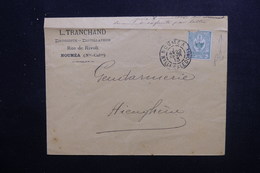 NOUVELLE CALÉDONIE -  Type Cagou Sur Enveloppe Commerciale De Nouméa En 1913 Pour Gendarmerie à  Hienghéne - L 49635 - Cartas & Documentos