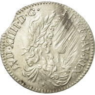 Monnaie, France, Louis XIV, 1/12 Écu Au Buste Juvénile, 1/12 ECU, 10 Sols - 1643-1715 Louis XIV The Great