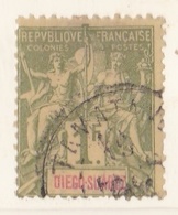 DIEGO SUAREZ  :  Yvert :   50  (o)  21f Olive  Cote 28,00 € - Used Stamps