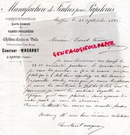 16 - RUFFEC- RARE LETTRE MANUSCRITE SIGNEE CONSTANT MAGNANT- MANUFACTURE FEUTRE POUR PAPETERIE-DABRIQUE CHANDELLES-1886 - Druck & Papierwaren