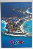 Carte Postale : MEXICO : Vista Area De CANCUN Con Sus Playas Y Lago Salado Es Maravilloso - Mexico