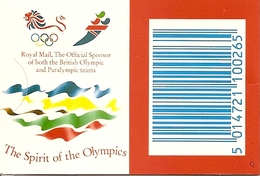 GREAT BRITAIN, WINDOW BOOKLET (RETAIL), 1996, HC 18, 10x2nd, Olympic Symbols - Libretti