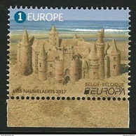BÉLGICA/ BELGIUM/ BELGIQUE/ BELGIEN -EUROPA-CEPT 2017-"CASTILLOS - CASTLES - SCHLÖSSER"- SERIE De 1 V. - N - 2017