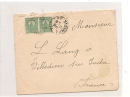 1927 ENVELOPPE DE TUNIS POUR VILLEDIEU SUR INDRE - Covers & Documents