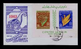 AFGHANES Rice Wheat Contre La Faim Fdc 1963 Freedom Hunger Alimentation Food Agricole Sp6345 - Contre La Faim