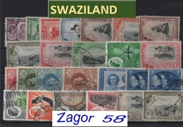 SWAZILAND - 25 DIFFERENTI  PERIODO  COLONIA  GB. - Swaziland (...-1967)