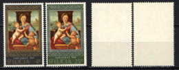 ST. LUCIA - 1967 - NATALE - MADONNA CON BAMBINO E SAN GIOVANNI DIPINTO DI RAFFAELLO - PAINTING - MNH - St.Lucia (...-1978)