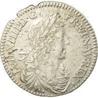 Monnaie, France, Louis XIV, 1/12 Écu Au Buste Juvénile, 1/12 ECU, 10 Sols - 1643-1715 Louis XIV The Great