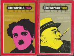 4  Livres -Time Capsule A  History ...Chaplin Roosevelt Lindbergh Eisenhower 1923 / 1927 / 1933 / 1944 - Culture