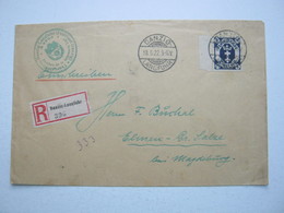 1922 , Danzig , Einschreiben Mit Randstück - Storia Postale