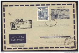 POLOGNE YT PA 38 OBL Sur Lettre PAR AVION.  1955     ( LM23 ) - Vliegtuigen