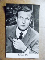 Soviet Period Post Card Carte Issued Ussr Russia Film Cinema Movie Actor Bruno Oya Smoking Pipe 1967 - Actors