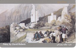 TARJETA DE JORDANIA DE 2JD DE PETRA BY DAVID ROBERTS (PINTURA-PAINTING) - Jordanië