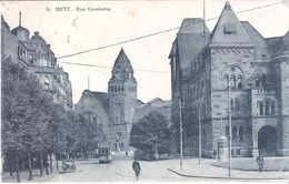 Carte De Metz  Rue Gambetta (tram Et Voiture) - Metz