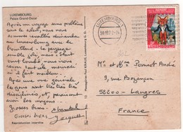 Beau Timbre , Stamp Yvert N° 802 Sur Cp , Carte , Postcard Du 30/10/1972 Pour La France - Covers & Documents