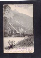 90075    Svizzera,   Lavey,  Les-Bains,  Pont Du Rhone Et  Dent De Morcles,  VG  1904 - Lavey