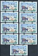 MACAU 2015 ZODIAC YEAR OF THE GOAT ATM LABELS SET OF 9 FROM NAGLER N104 MACHINES - Distributeurs