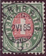 Heimat GR Schiers 1885-06-02 Post-O Auf Telegraphen-Marke Zu#17 - Telegraafzegels