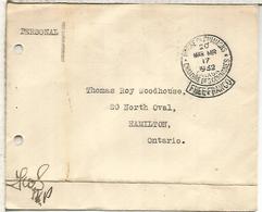 CANADA 1932 CC  HOUSE OF COMMONS FREE FRANK AL DORSO MAT OTTAWA - Lettres & Documents