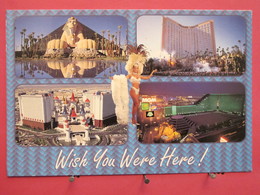 USA - Four Of Las Vegas' Most Famous Hotel Casinos - Wish You Were Here  - Recto Verso - Las Vegas