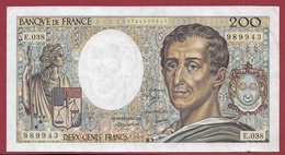 200 Francs "Montesquieu " 1986--VF/SUP ---ALPH.E.038---2 TROU D EPINGLE - 200 F 1981-1994 ''Montesquieu''