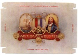 Etiquette De Boîte à Cigares, Lithographiée, Litho Admiraal DE RUYTER - IDEAAL. - Labels