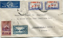 LIBAN LETTRE PAR AVION DEPART BEYROUTH 10 X 4(8) POUR LA FRANCE - Lebanon