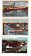 3 DULUTH, Minnesota, USA,  Coal & Iron Ore, Duluth-Superior, Sreamers. Old Linen Postcards - Duluth