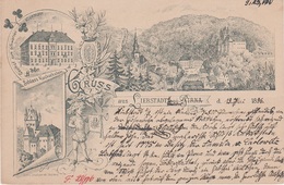 Vorläufer Litho AK Liebstadt Gasthof Zum Schwarzen Kleeblatt A Glashütte Schlottwitz Weesenstein Pirna Gottleuba Borna - Liebstadt