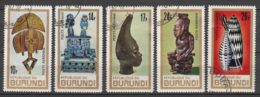 Burundi 1967 African Art Airmails Mi#340-344 Used - Usados