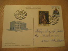 RICCIONE 1984 To Oristano Stamp On Cancel Postal Stationery Card SAN MARINO Italy - Briefe U. Dokumente