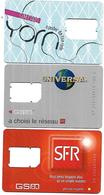 @+ Lot De 3 Cartes GSM - SIM - France Et Portugal (sans Puce) - Prepaid: Mobicartes