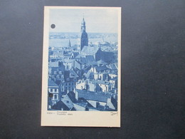 AK Riga Panorama 1943 Besetzung 2. WK Riga Deutsche Dienstpost Ostland  Abs. Aus Der Adolf Hitlerstraße - Besetzungen 1938-45