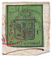 1848 DUNKELGRÜNER ADLER Datumstempel - 1843-1852 Timbres Cantonaux Et  Fédéraux